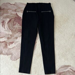 Rag & Bone Black Skinny Pants with Zipper Accents